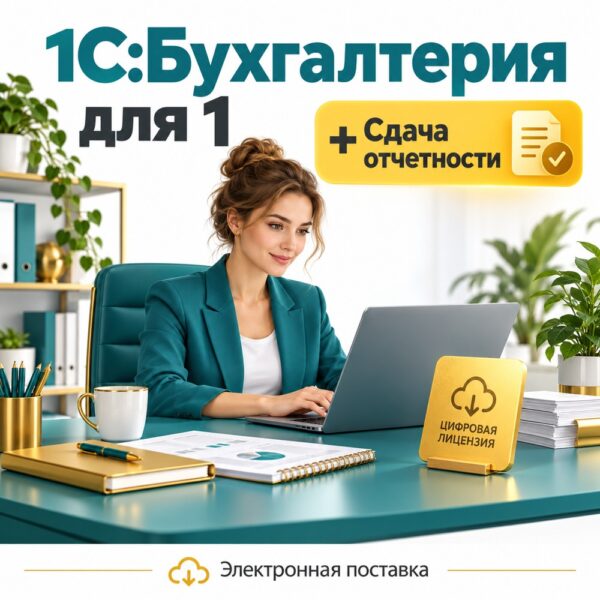 softinto-1c-one 1С:Бухгалтерия для 1 + Сдача отчетности