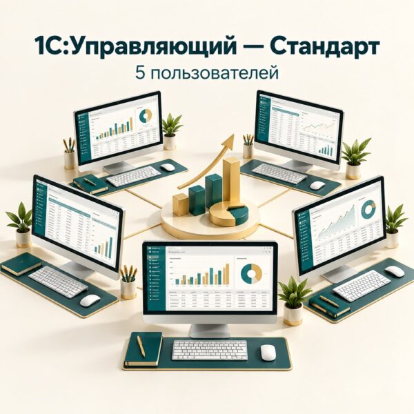 softinto-bossstd5-20261002 1С:Предприятие 8. Управляющий. Стандарт. Комплект на 5 пользователей. Электронная поставка